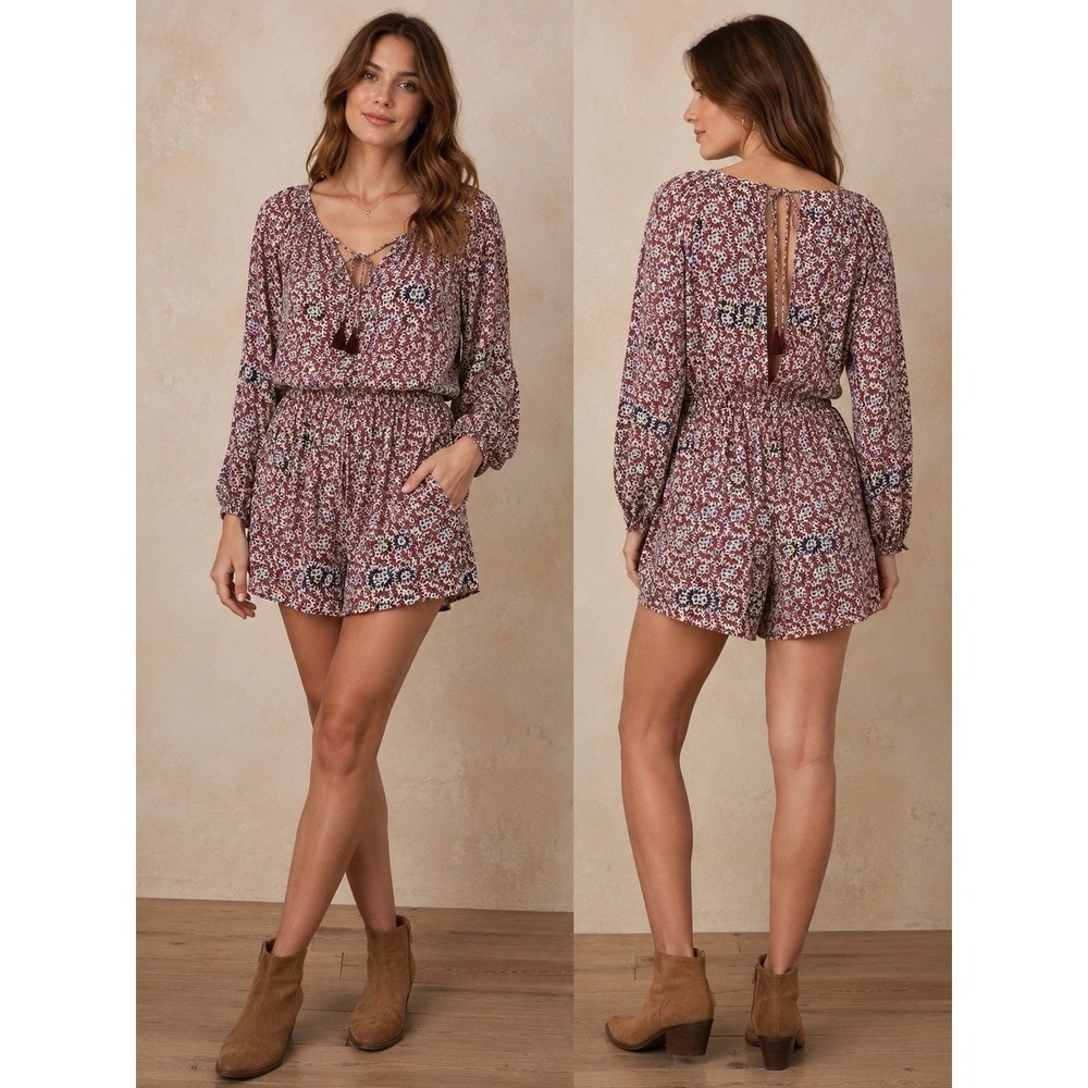 Anthropologie Romper Holding Horses Annamaria Boho cottagecore Lined Size M